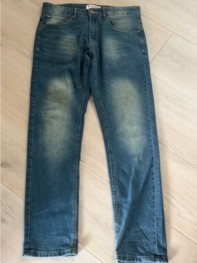 Hudson & Barrow NYC Slim Stretch Jeans Mens 32 Medium Wash Faded Denim
